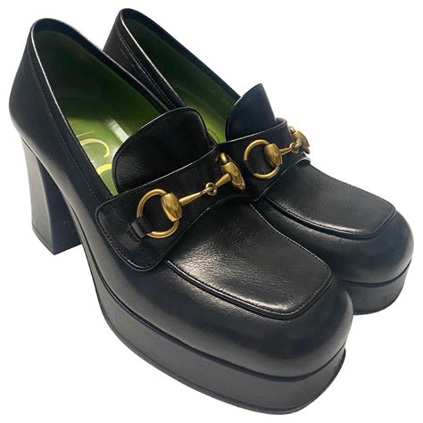 Gucci Houdan 15 Platform Loafer in Black 